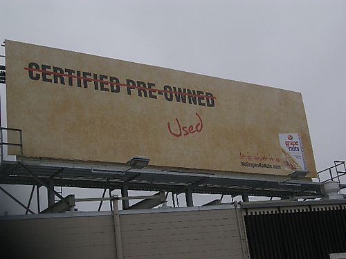 Billboard with slim copy