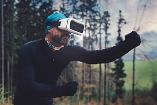 man with VR headset