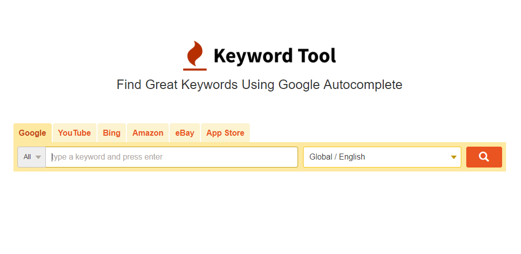 SEO keyword strategy - keyword tool